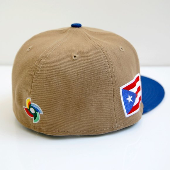 New Era Puerto Rico Fitted Hat 59Fifty WBC Limited Edition Khaki Blue - Picture 6 of 8